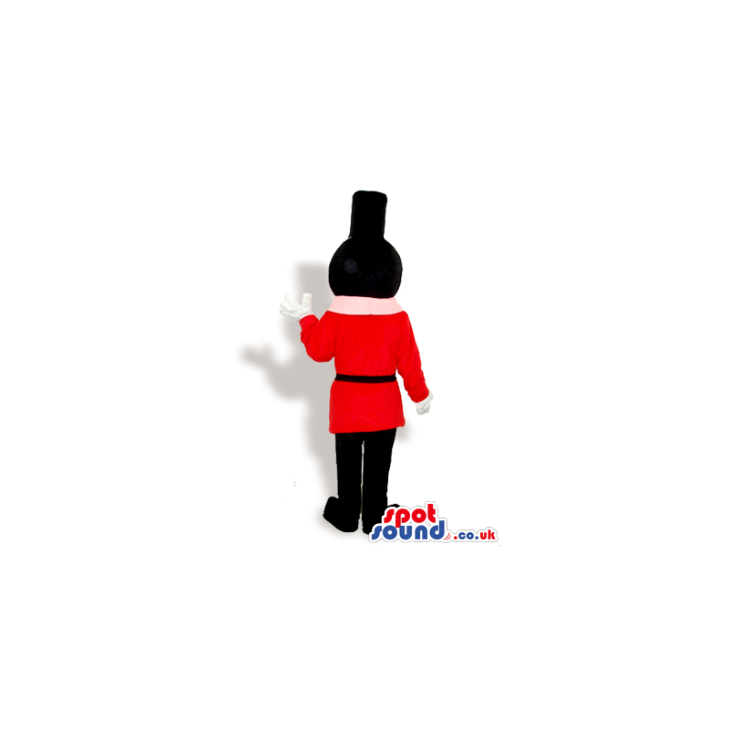 Children'S Toy Soldier Mascot With A Round Pink Head - Custom