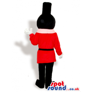 Children'S Toy Soldier Mascot With A Round Pink Head - Custom