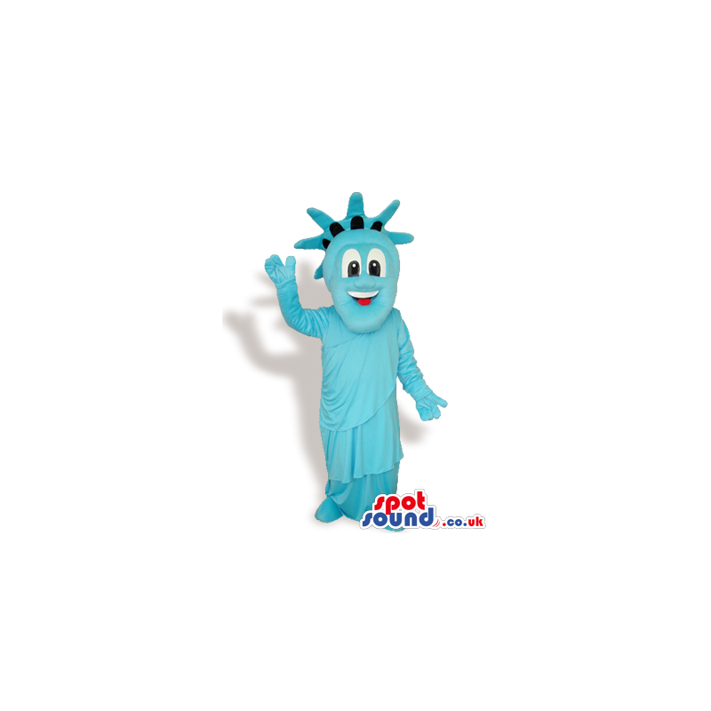 Cool Blue New York Statue Of Liberty Statue Plush Mascot -