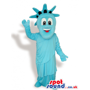 Cool Blue New York Statue Of Liberty Statue Plush Mascot -