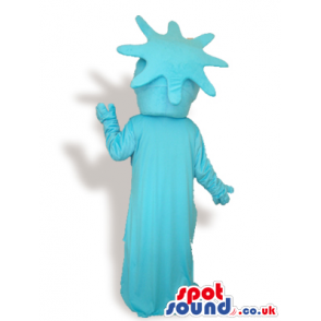 Cool Blue New York Statue Of Liberty Statue Plush Mascot -