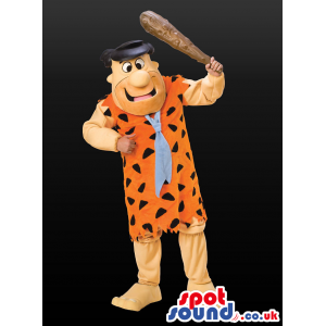 Fred Mascot From It Flinstone'S Children'S Cartoon Character -