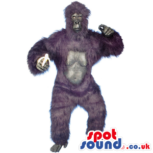 Very Impressive All Black Gorilla Plush Hairy Mascot - Custom