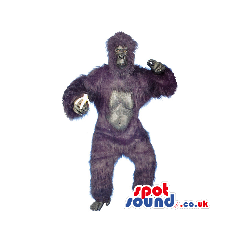 Very Impressive All Black Gorilla Plush Hairy Mascot - Custom