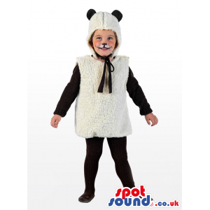 White Sheep Animal Plush Children Size Disguise Costume -