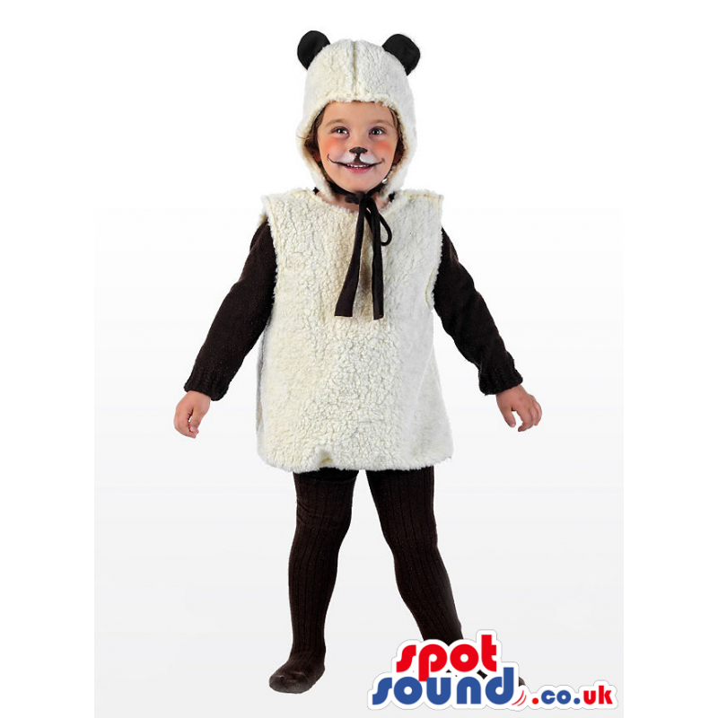 White Sheep Animal Plush Children Size Disguise Costume -