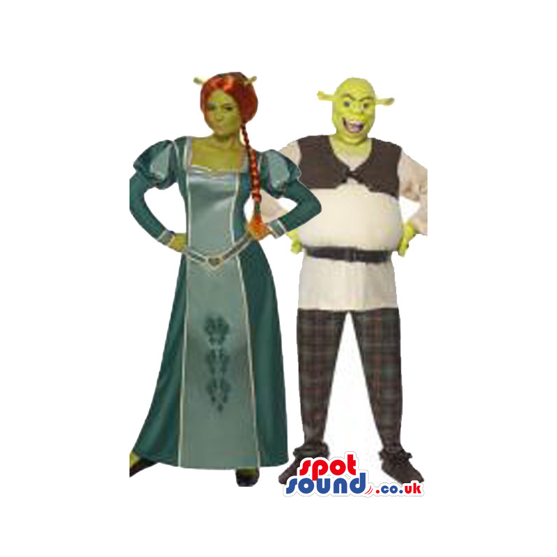 Couple Costume Shrek And Fiona Character Adult Size Costumes -