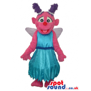 Sesame Street Abby Cadabby Pink Fairy Cartoon Tv Mascot -