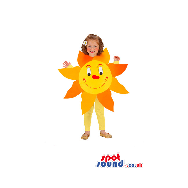 Funny Cute Yellow Sun Children Size Disguise With A Face -