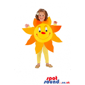 Funny Cute Yellow Sun Children Size Disguise With A Face -