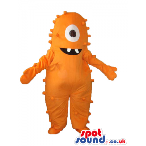 Orange One-Eyed Monster Character Plush Character Mascot -