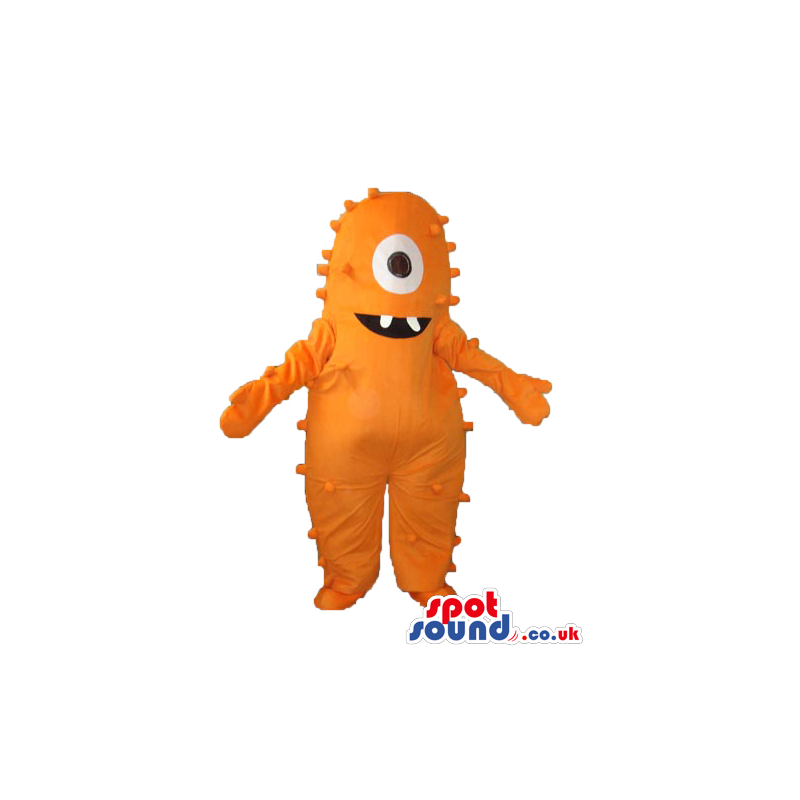 Orange One-Eyed Monster Character Plush Character Mascot -