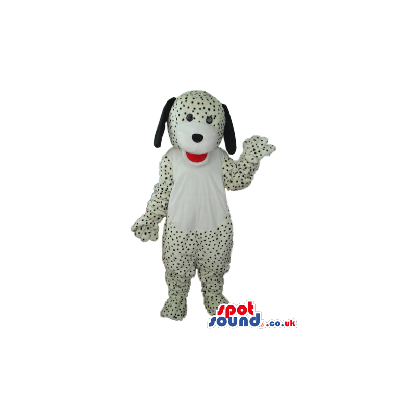 Customizable Dalmatian Dog Plush Mascot With Tiny Dots - Custom