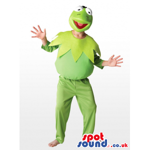 Green Popular Kermit Character Adult Size Plush Disguise -