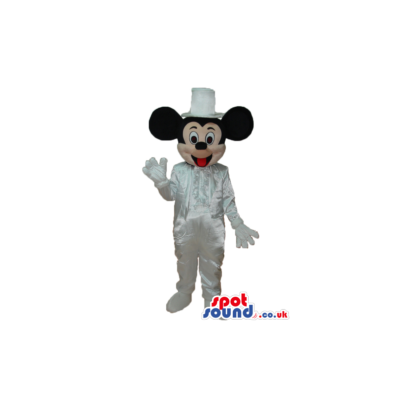 Mickey Mouse Disney Character With White Shinny Garments -