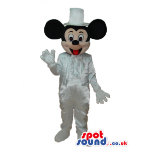 Mickey Mouse Disney Character With White Shinny Garments -