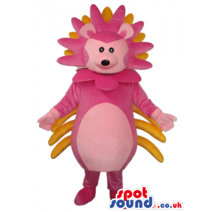 Customizable Fantasy Pink Porcupine Plush Mascot With Spines -