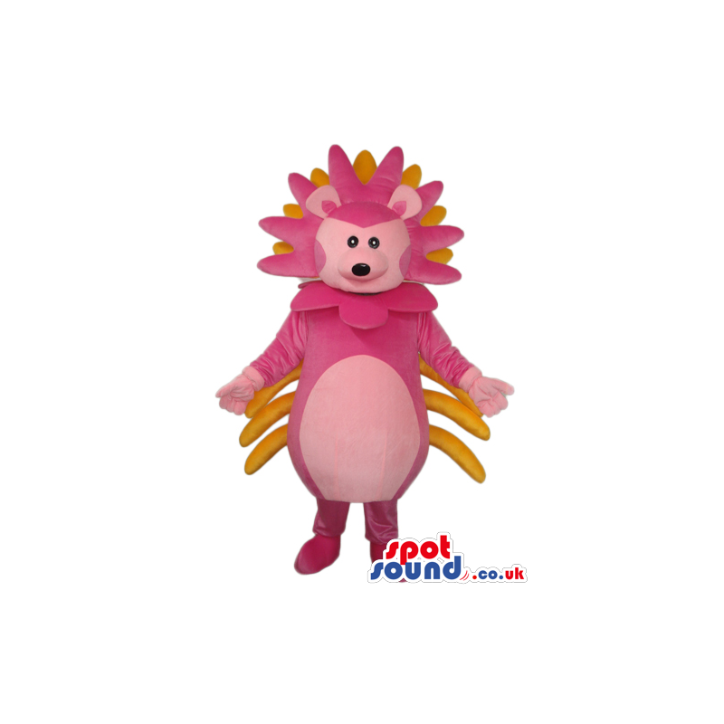 Customizable Fantasy Pink Porcupine Plush Mascot With Spines -