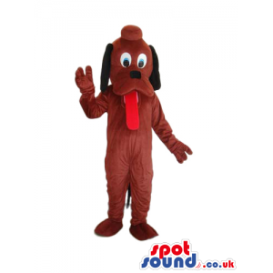 Brown Pluto It Dog Animal Cartoon Disney Character Mascot -