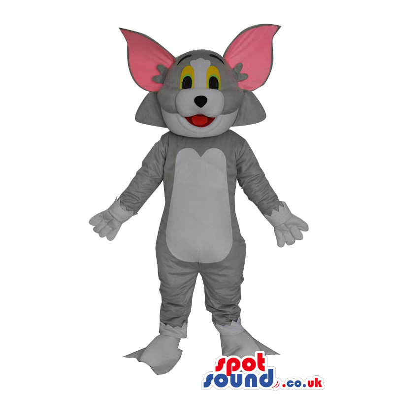 Jerry Cat From It Tom And Jerry Cartoon With Giant Ears In Grey