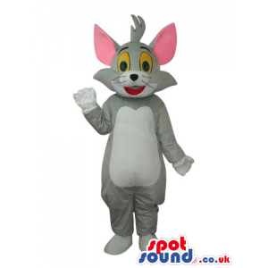 Tom Light Grey Cat Mascot From It Tom And Jerry Cartoon Series