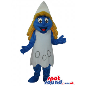 It Smurfs Smurfette Character Tv Cartoon Mascot With Dress -