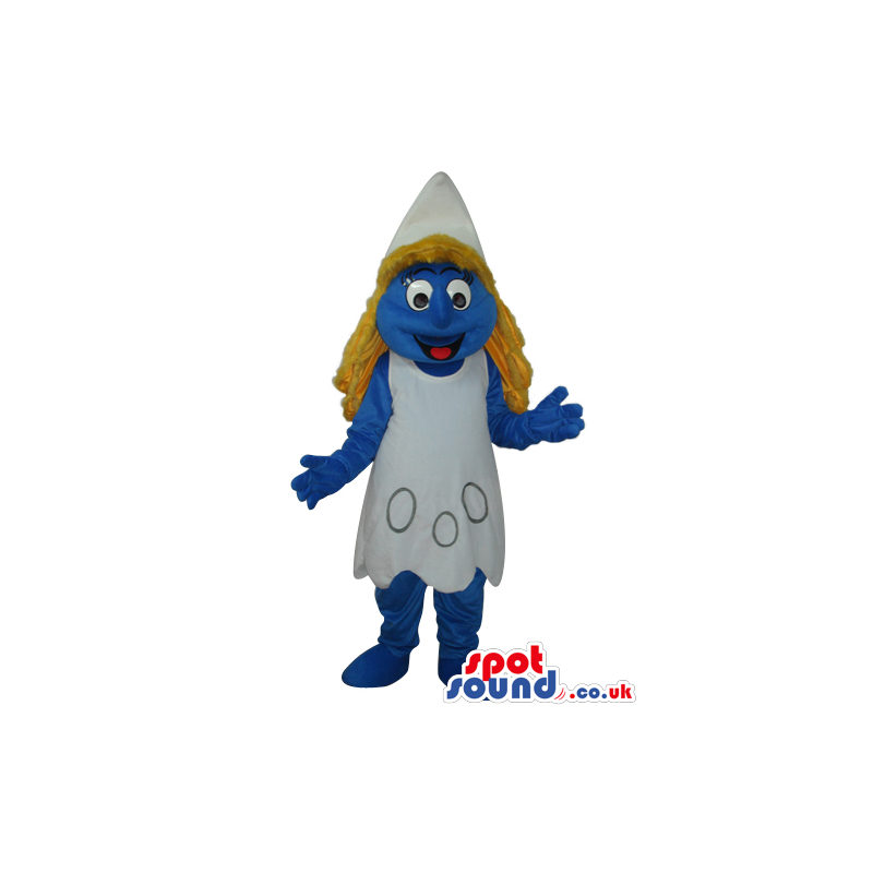 It Smurfs Smurfette Character Tv Cartoon Mascot With Dress -