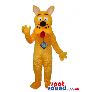 Yellow Scooby-Doo Dog Cartoon Character Plush Mascot - Custom