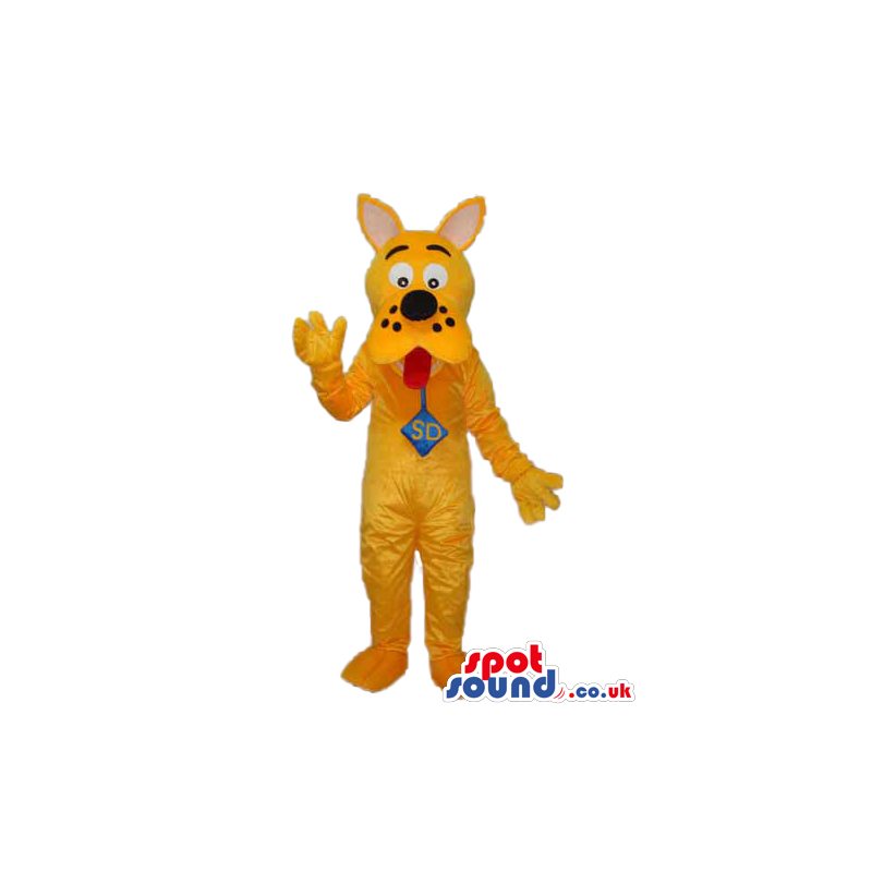 Yellow Scooby-Doo Dog Cartoon Character Plush Mascot - Custom
