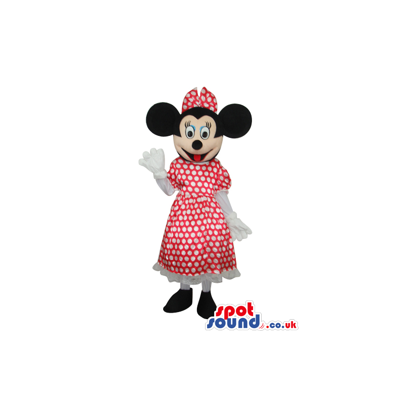 Minnie Mouse Disney Character Mascot With Dots Dress - Custom