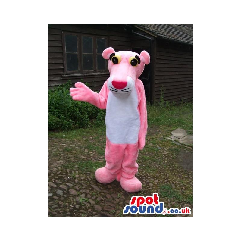 Pink colour cute doggy mascot telling something to you - Custom