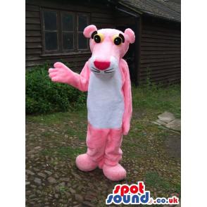 Pink colour cute doggy mascot telling something to you - Custom