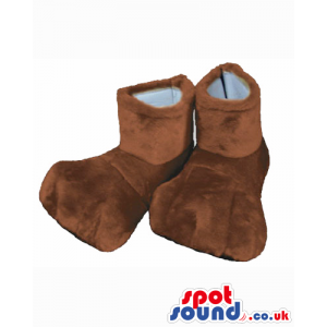 Best Quality Washable Brown Plush Feet For Animal Mascots -