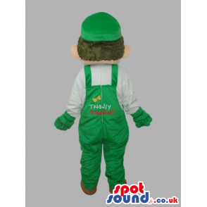 Luigi Super Mario Bros. Character With Green Overalls With Text