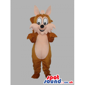 Cartoon Brown And Beige Squirrel Animal Plush Mascot - Custom