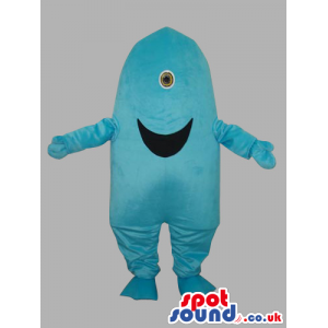 Blue One-Eyed Monster Alien Character Plush Mascot - Custom