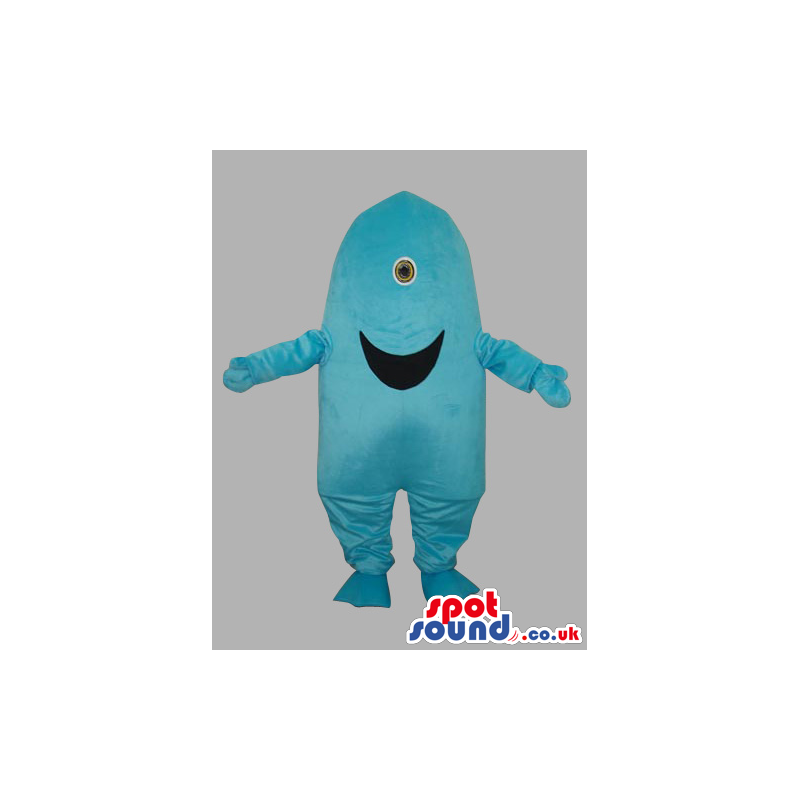 Blue One-Eyed Monster Alien Character Plush Mascot - Custom