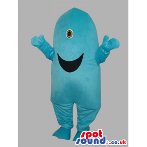 Blue One-Eyed Monster Alien Character Plush Mascot - Custom