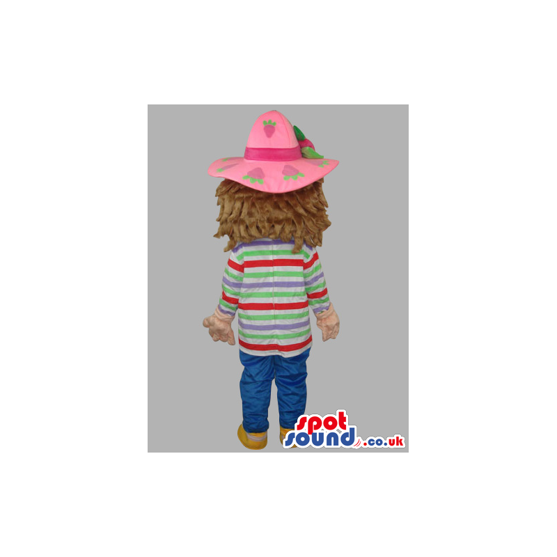 Strawberry Shortcake Girl Children Cartoon Character Mascot -