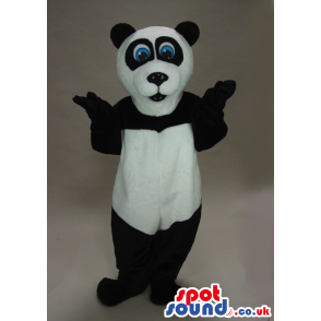 Panda Bear Animal Plush Mascot With Funny Blue Eyes - Custom