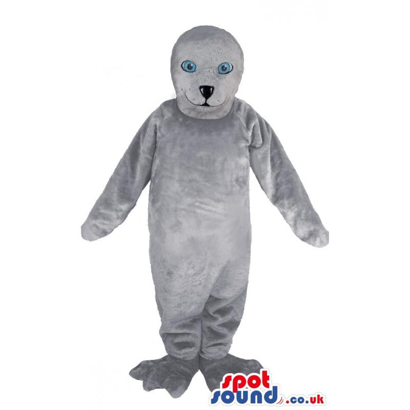 Professional White adult seal mascot with cute pose - Custom