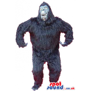 Very Scary Expressive Black Gorilla Plush Hairy Mascot - Custom