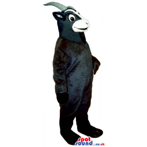 Customizable Black Goat Plush Mascot With A White Face - Custom