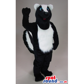 Customizable Cute White And Black Skunk Plush Animal Mascot -