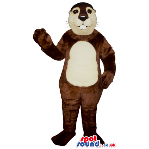 Customizable Brown Chipmunk Plush Mascot With A Round Belly -