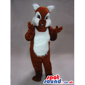 Customizable Brown Chipmunk Plush Mascot With A Hairy Belly -