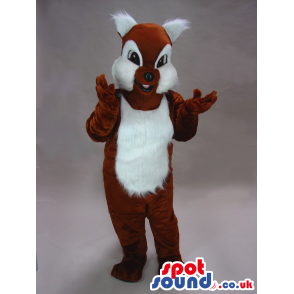 Customizable Brown Chipmunk Plush Mascot With A Hairy Belly -
