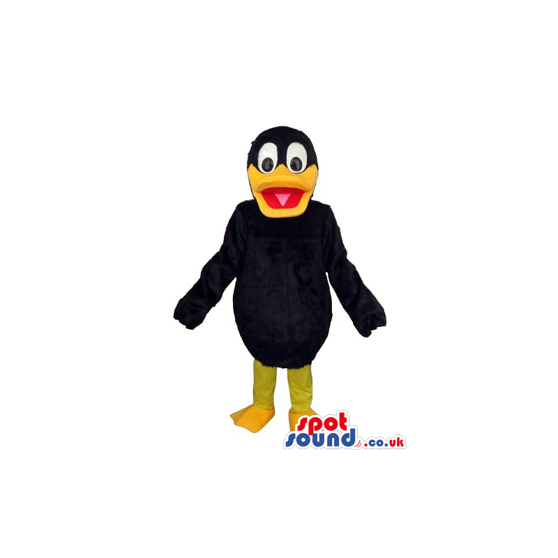 Cartoon Funny All Black Duckling Duck Bird Plush Mascot -
