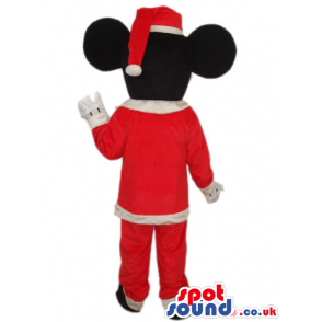 Mickey Mouse Disney Character With Santa Claus Garments -