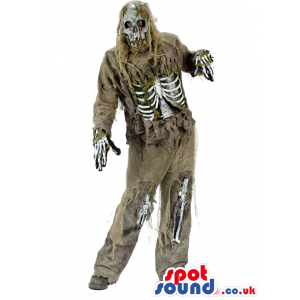 Realistic Scary Zombie Walking Dead Halloween Mascot - Custom